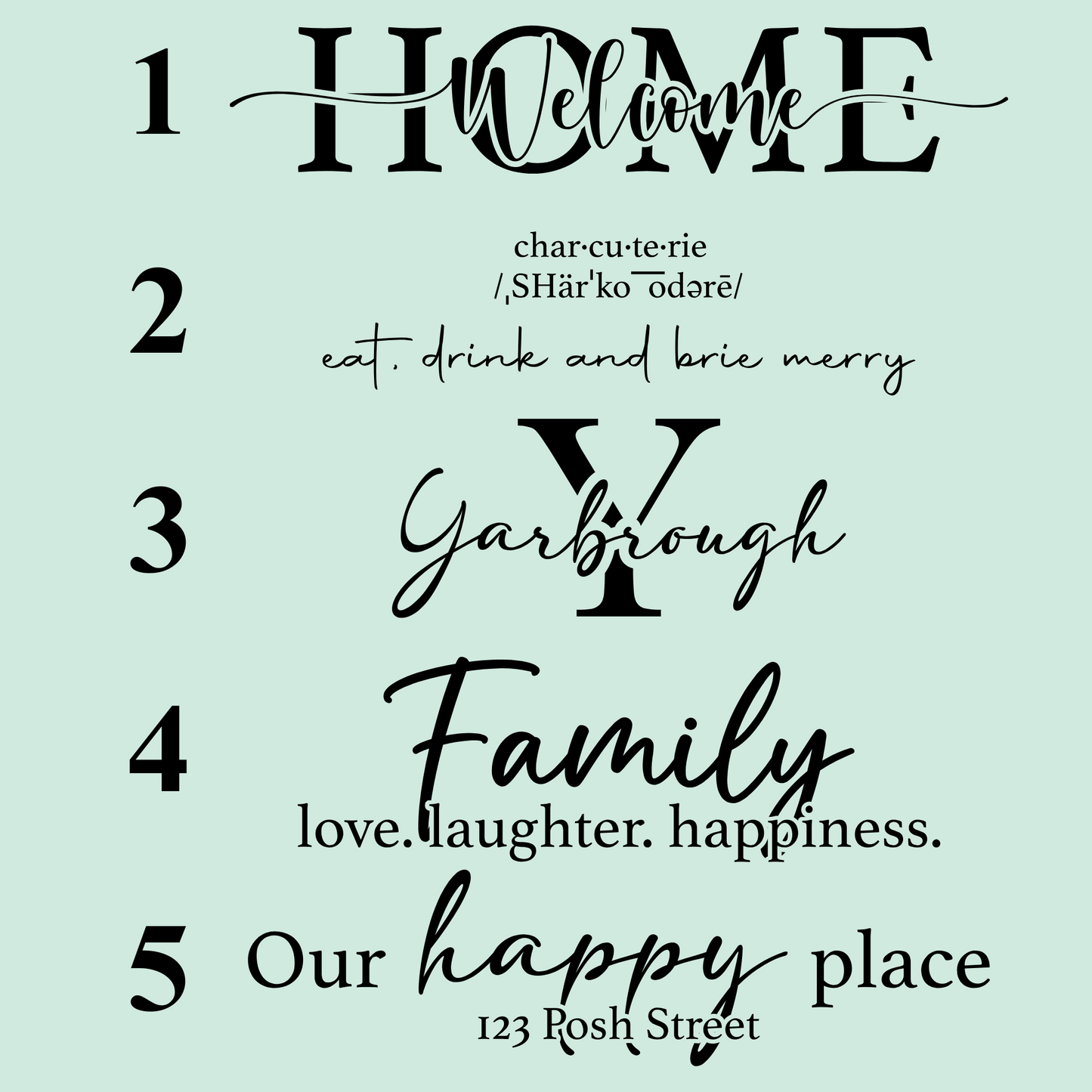 Round Wood and Marble Charcuterie Board | Personalized Party Platter | Family Name Serving Platter | Newlywed Gift