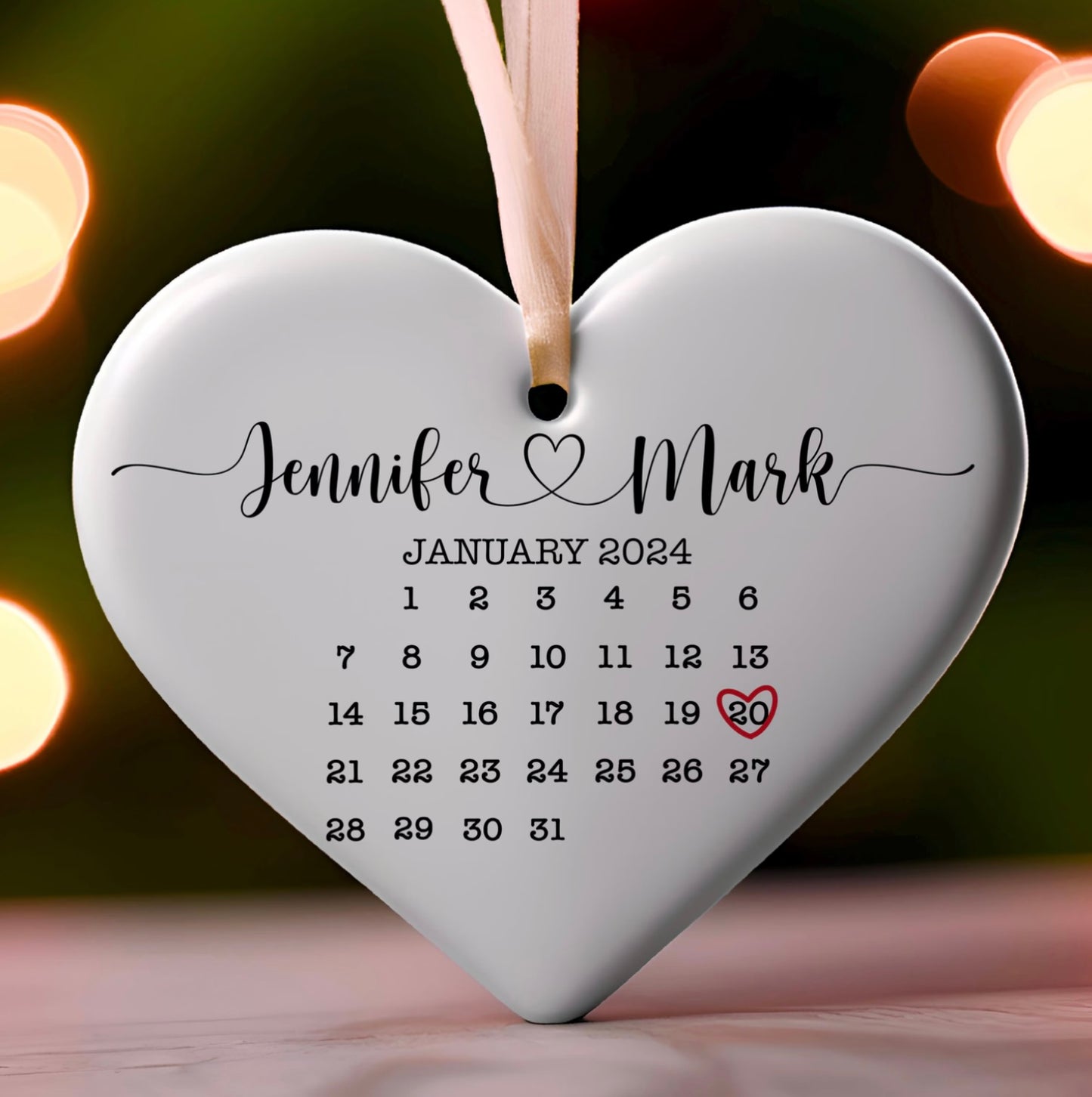 Personalized Anniversary Ornament | Couples Gift | Anniversary Gift | Wedding Gift | Newlywed Gift | Christmas Ornaments | Holiday Gift