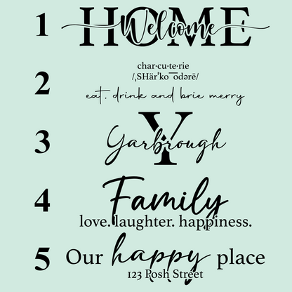 Round Wood and Marble Charcuterie Board | Personalized Party Platter | Family Name Serving Platter | Newlywed Gift
