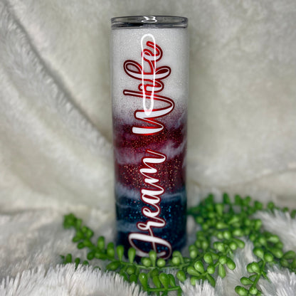 4th of July Tumbler | Personalized Red, White & Blue Glitter Tumbler | Patriotic Ombre Tumbler | Merica' Cup | American Pride Tumbler | American Cup | Vacation gift | Gift for her