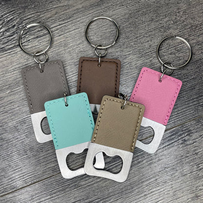 Custom Leather Bottle Opener Keychain | Groomsmen gift | New Home Gift | Personalized Leather Gift | Laser Engraved Keychain