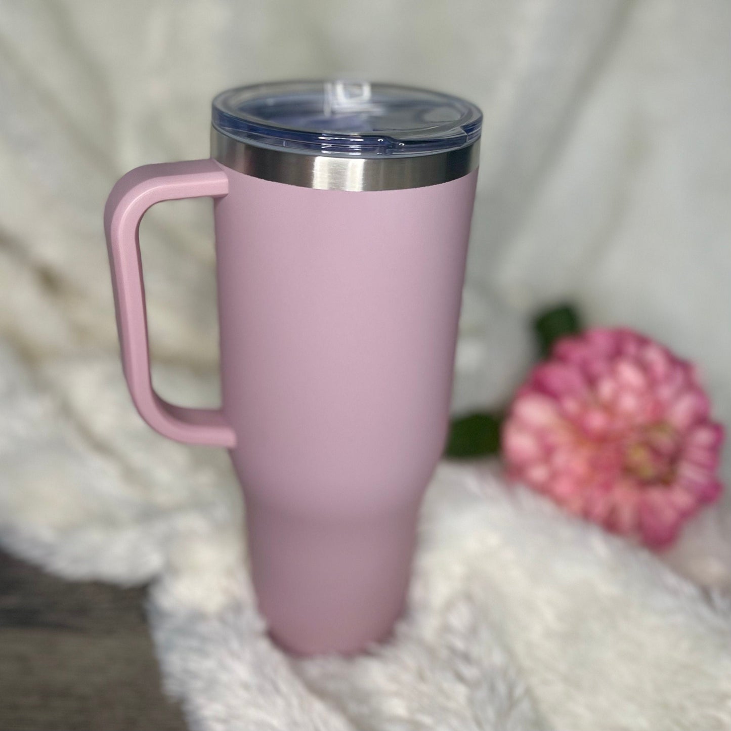 NEW! 40oz Tumbler with handle and 2 straws - No personalization | Large Water Tumbler | Travel Tumbler with handle | 40oz Travel Mug | Gift for Friend | Large Cup |  Gift for employees | Realtor gift |