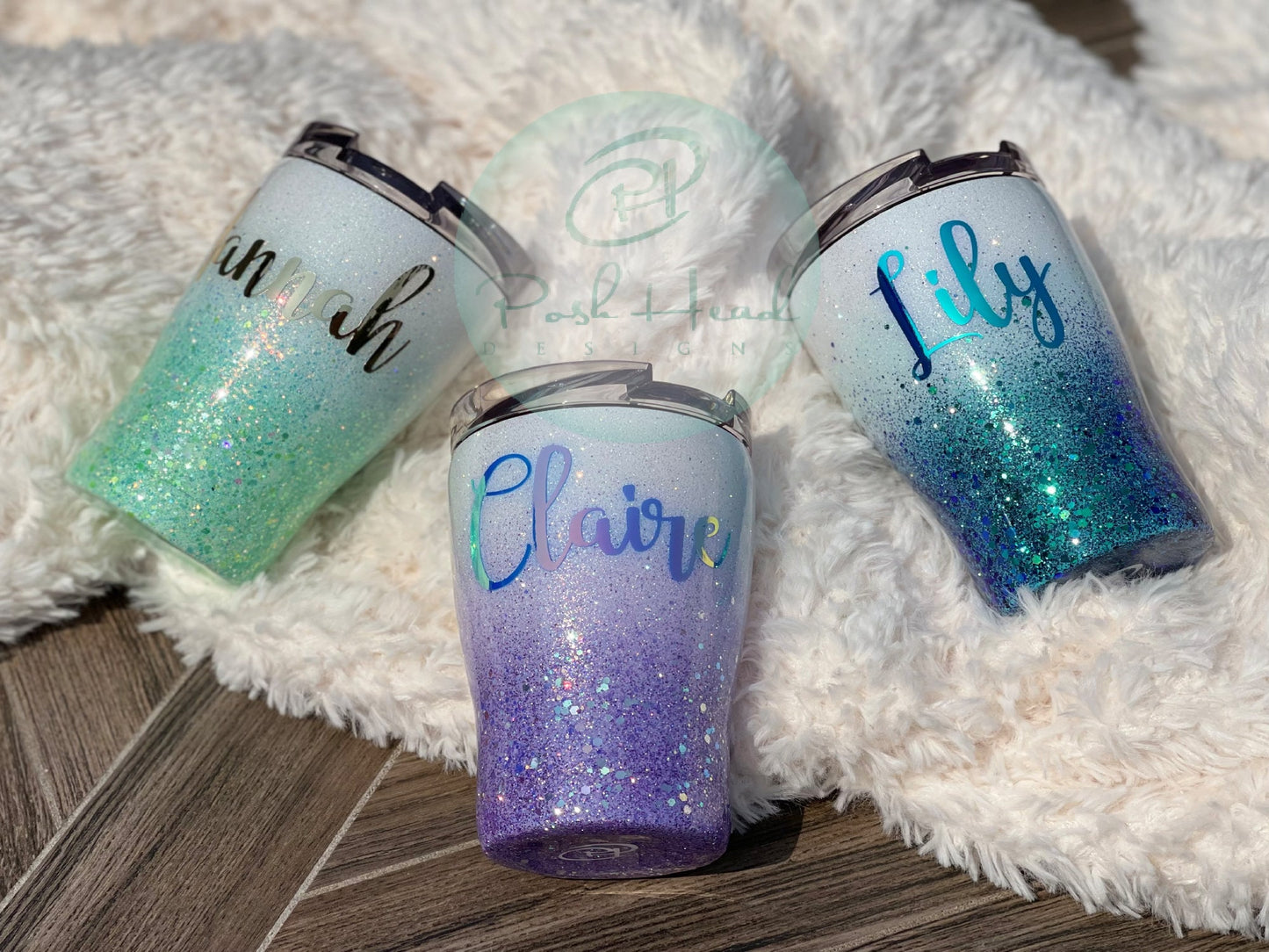 Chunky to Fine Ombre Glitter Tumbler