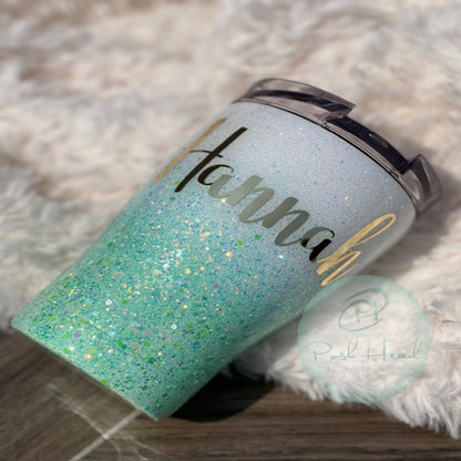 Chunky to Fine Ombre Glitter Tumbler