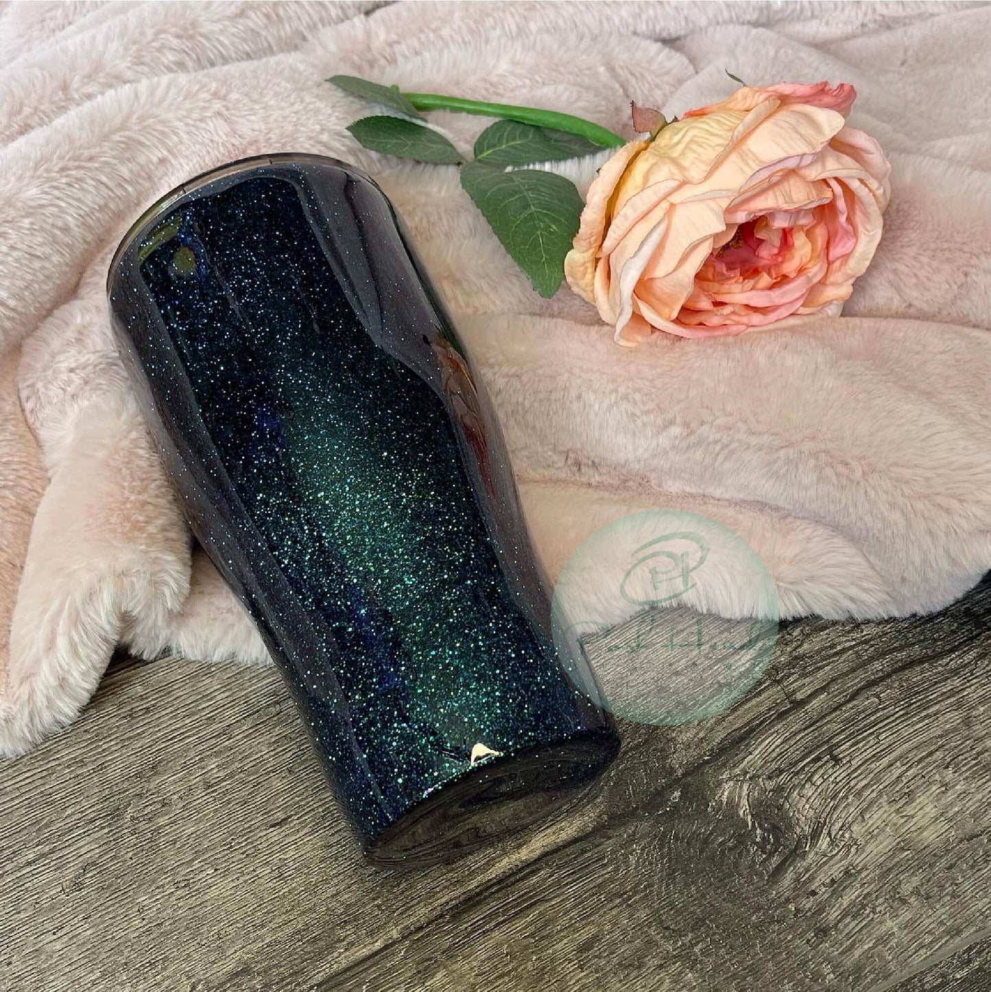 Into The Deep Glitter Tumbler | Deep Blue Tumbler | Blue Glitter Tumbler