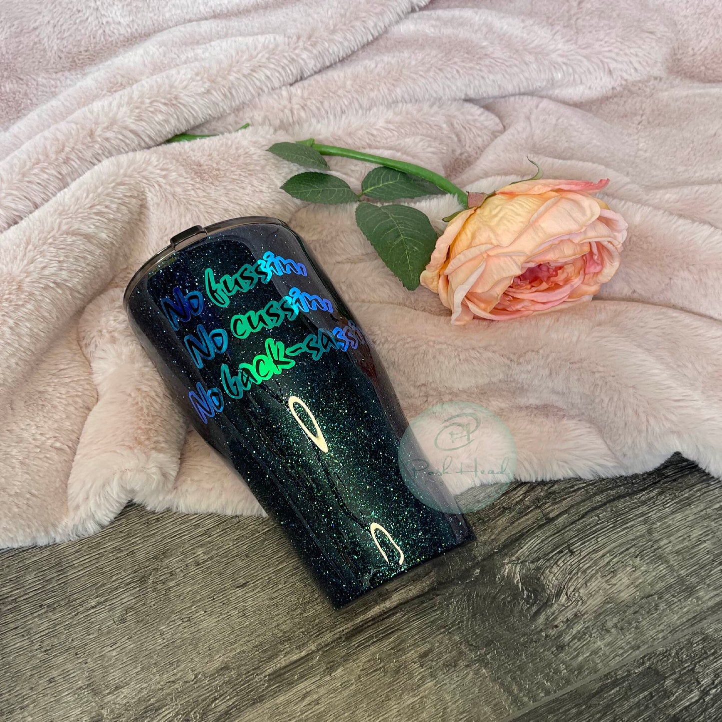 Into The Deep Glitter Tumbler | Deep Blue Tumbler | Blue Glitter Tumbler