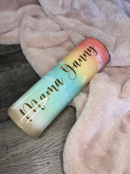 Glitter Sunrise Glitter Tumbler | Beachy Tumbler | Vacation gift | Girls Trip Gift | Family Vacation Cup