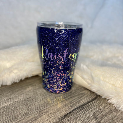 Celebration Glitter Tumbler | Purple Glitter tumbler | Birthday Tumbler | New Year Tumbler