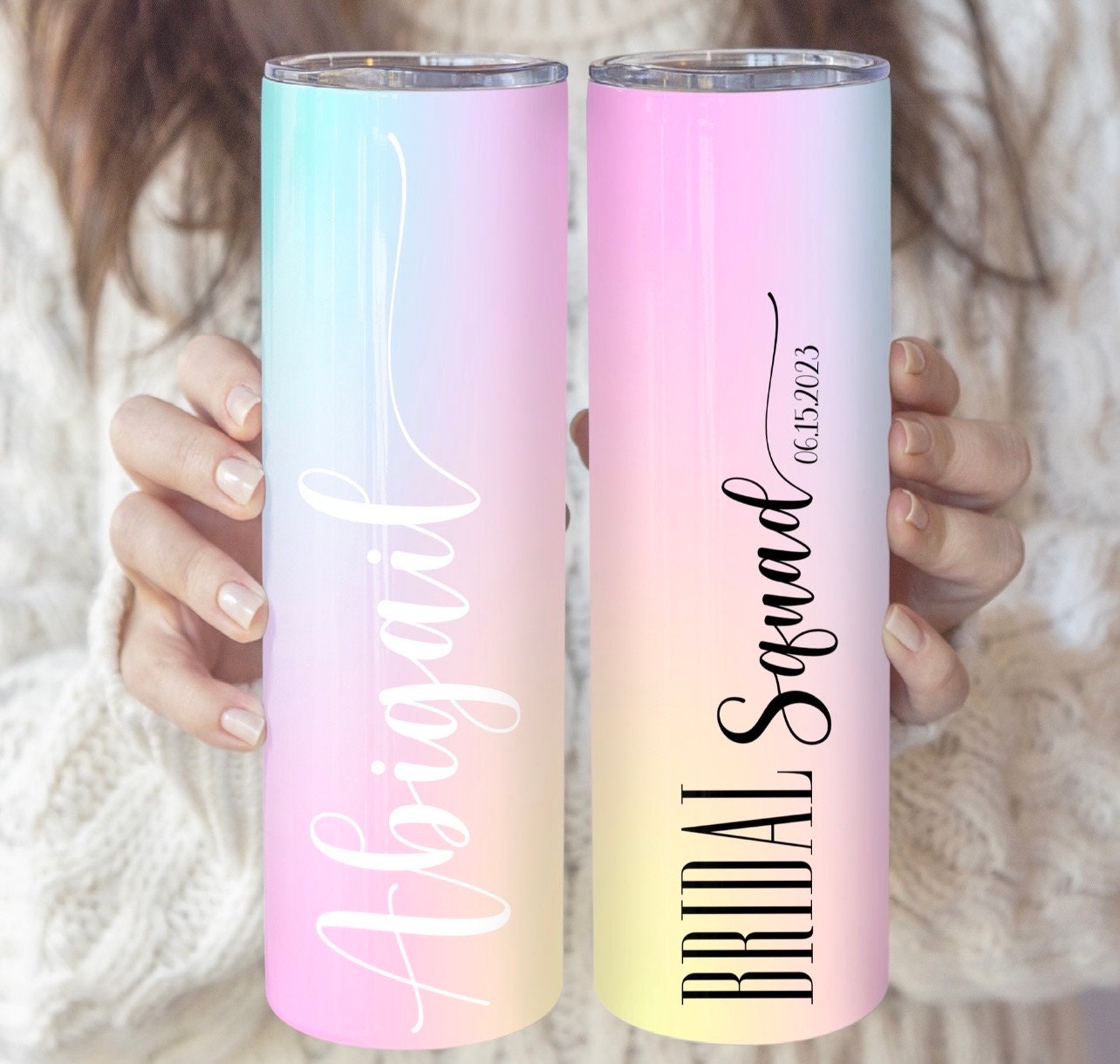 Cotton Candy Ombre Tumbler | Pastel tumbler | Birthday tumbler