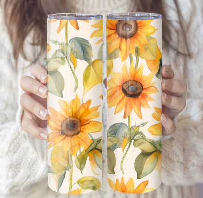 Sunflower Tumbler | Gift for gardener | Gardening tumbler | Floral tumbler | Sunflower gifts | Personalized gift | Custom gift | Farmhouse gift