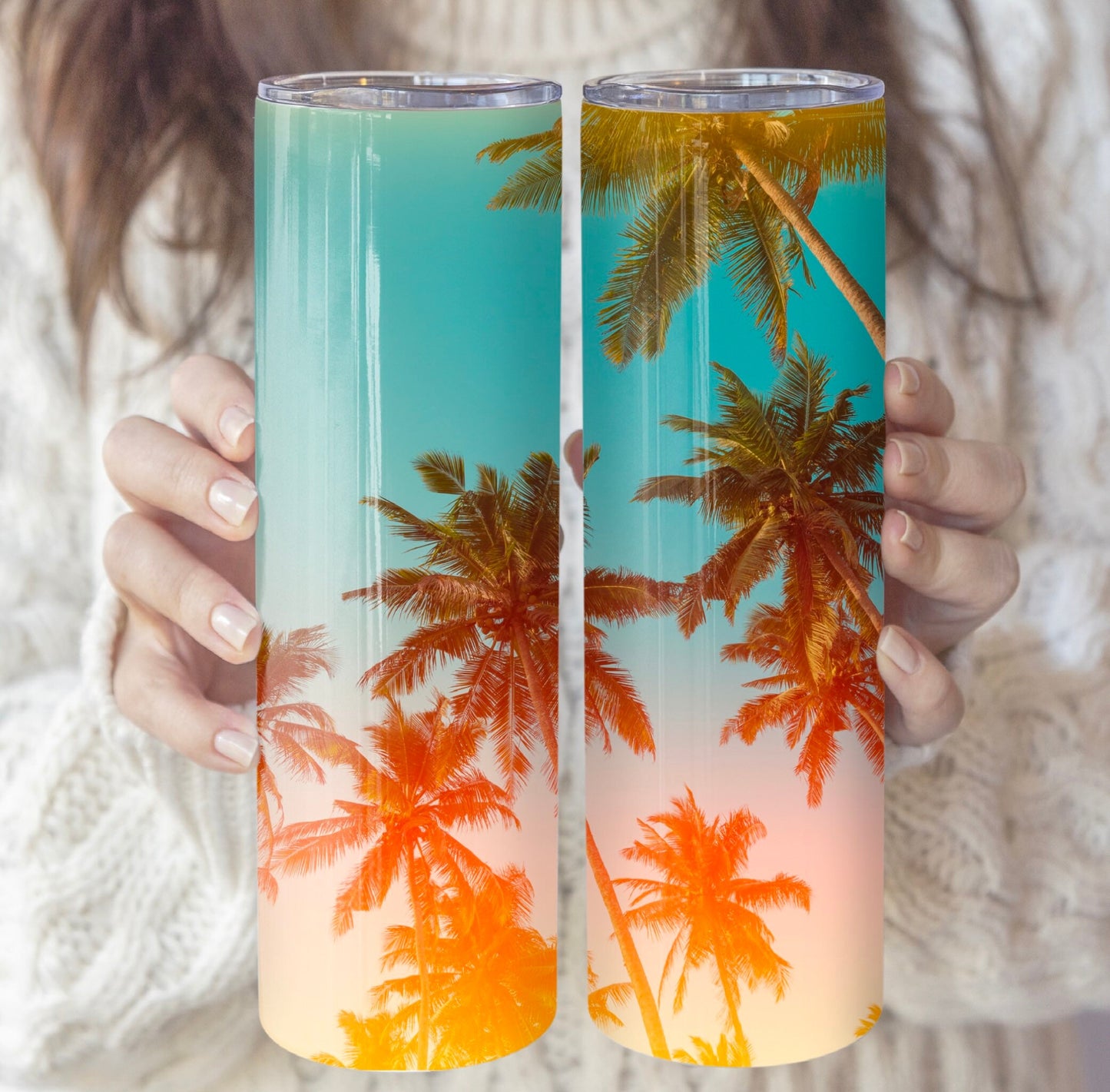 Palm Beach Tumbler | Miami Beach Tumbler | Palm Tree Tumbler | Island cup | Vacation Tumbler | Vacation Vibes Tumbler