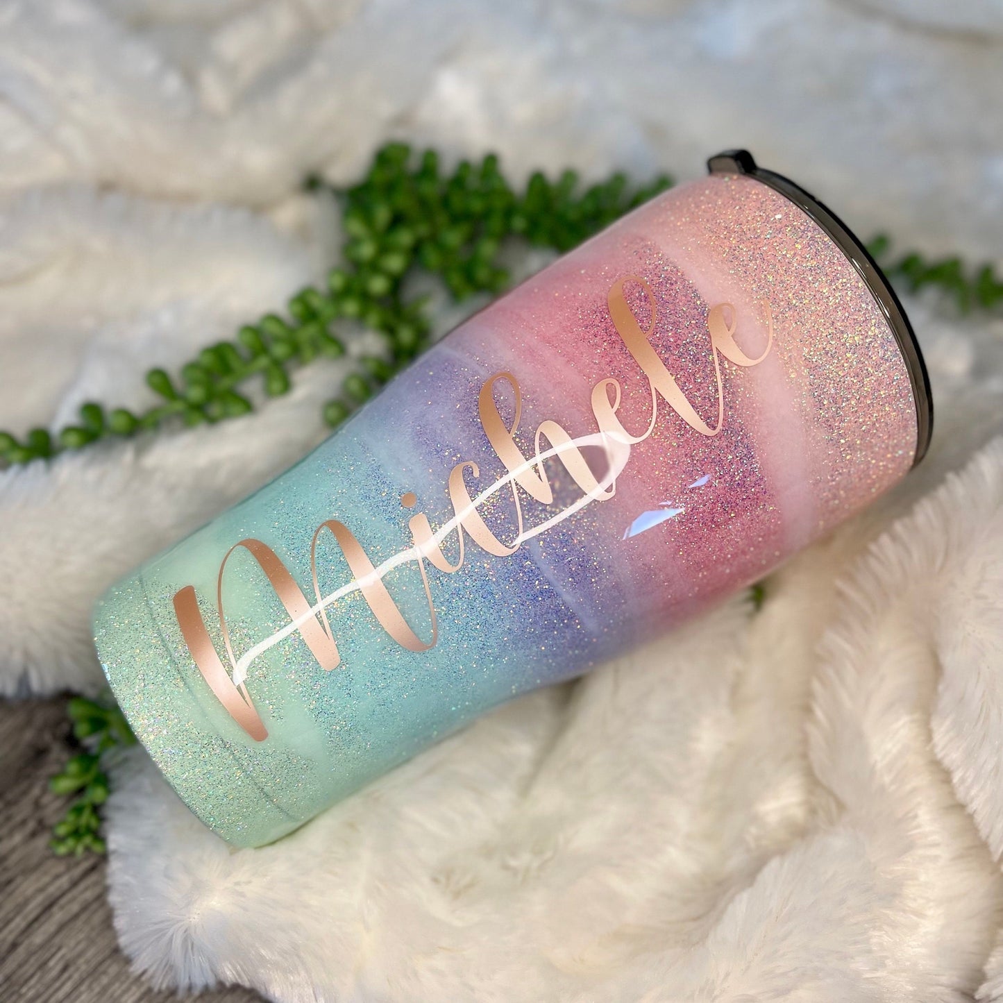 Pastel Tumbler | Personalized Glitter Tumbler | Ombre Tumbler | Beach Cup | Pastel Rainbow Tumbler | Rainbow Cup | Birthday gift | Gift for her