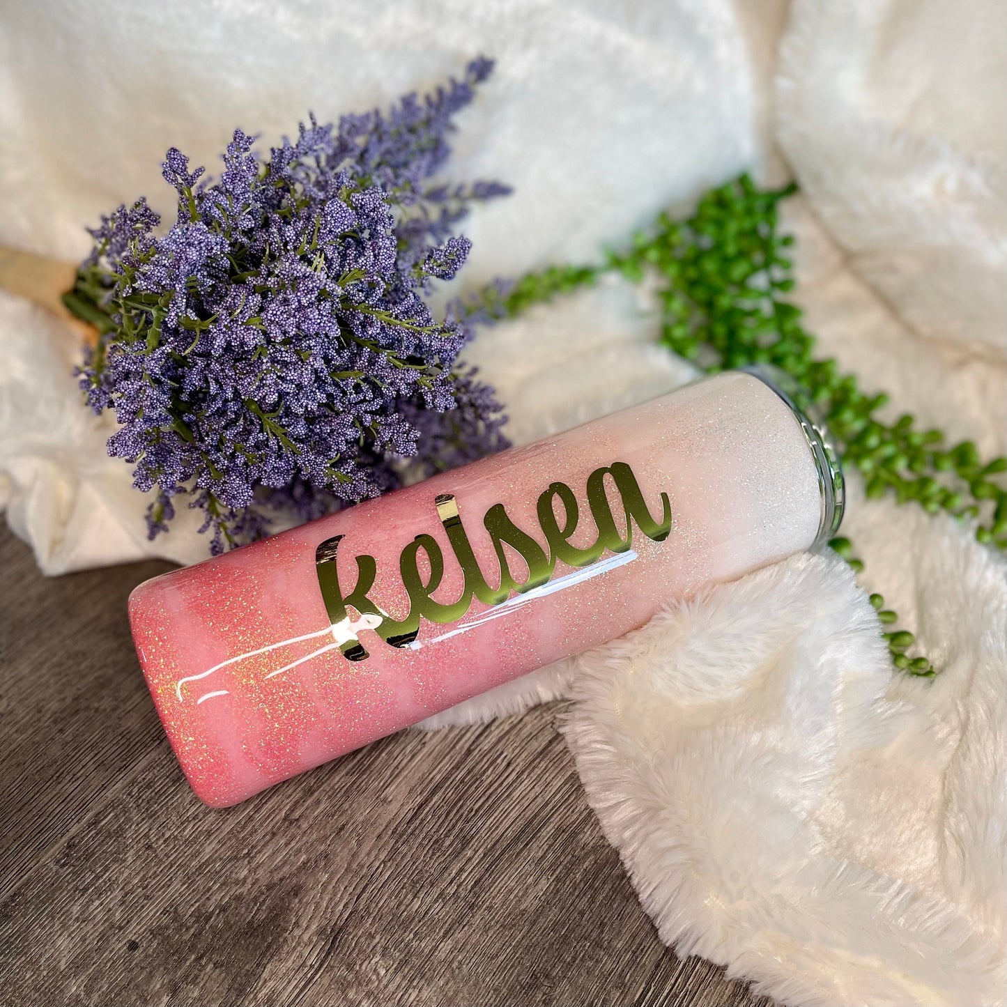 Pink Ombre Glitter Tumbler | Glitter tumbler | Girls tumbler | Personalized tumbler | Custom gifts | Gift for her | Bridal party gifts