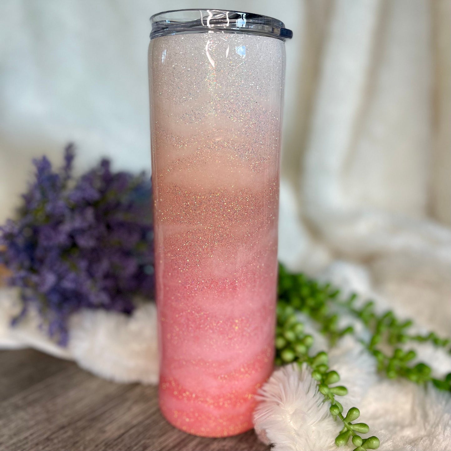 Pink Ombre Glitter Tumbler | Glitter tumbler | Girls tumbler | Personalized tumbler | Custom gifts | Gift for her | Bridal party gifts