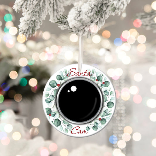 Santa Cam Ornament | Tree decor | Kids Christmas ornament | Holiday ornament | Holiday decor | Holiday gift