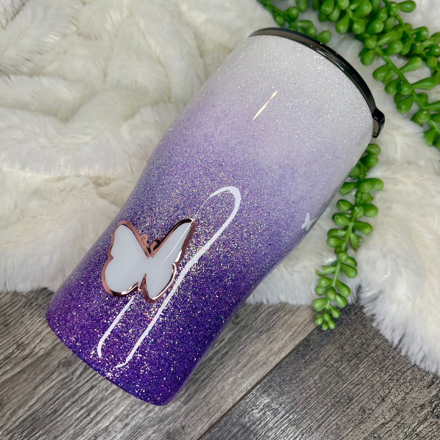 Purple Ombre Glitter Tumbler, Glitter tumbler, girls tumbler, Personalized tumbler, Custom gifts, Gift for her, Bridal party gifts