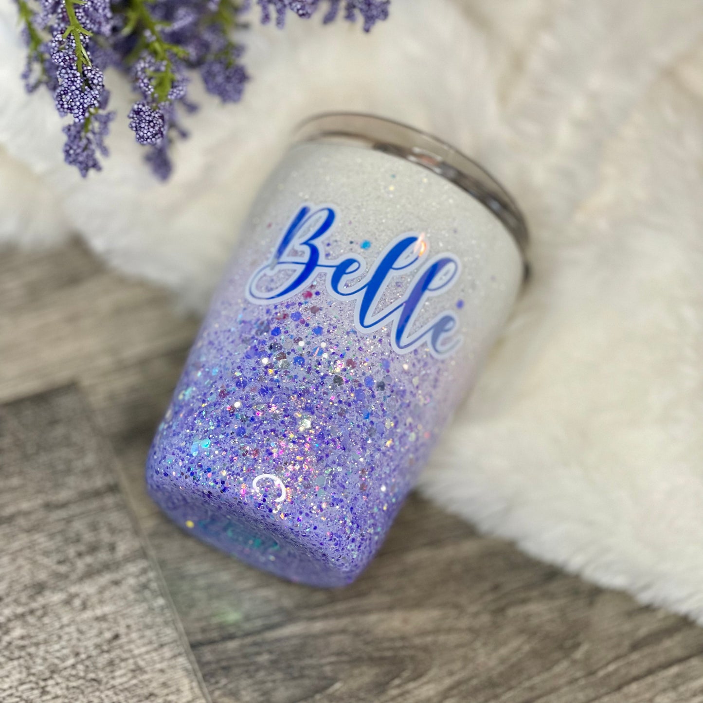 Chunky to Fine Ombre Glitter Tumbler