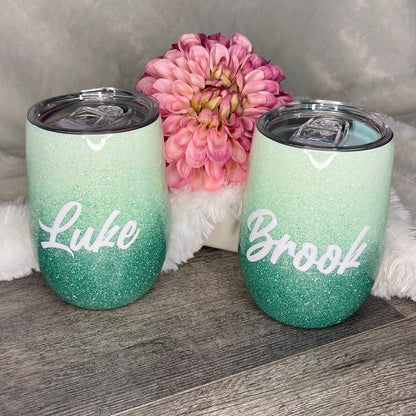 Mint Green Glitter Tumbler | Glitter tumbler | Girls tumbler | Personalized tumbler | Custom gifts | Gift for her | Bridal party gifts