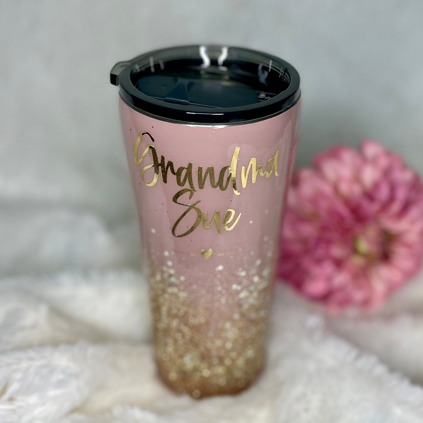 Nude and Gold Tumbler | Bridesmaid gift | Personalized gift for Mom | Gift for Gram | Women’s Birthday Gift