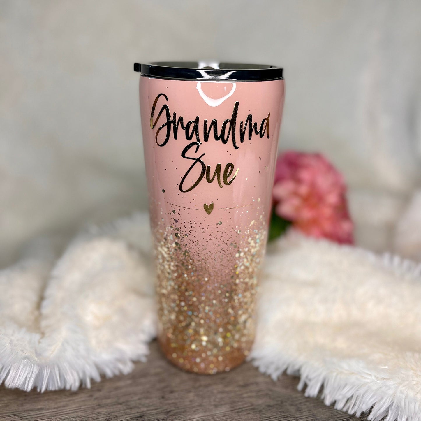 Nude and Gold Tumbler | Bridesmaid gift | Personalized gift for Mom | Gift for Gram | Women’s Birthday Gift